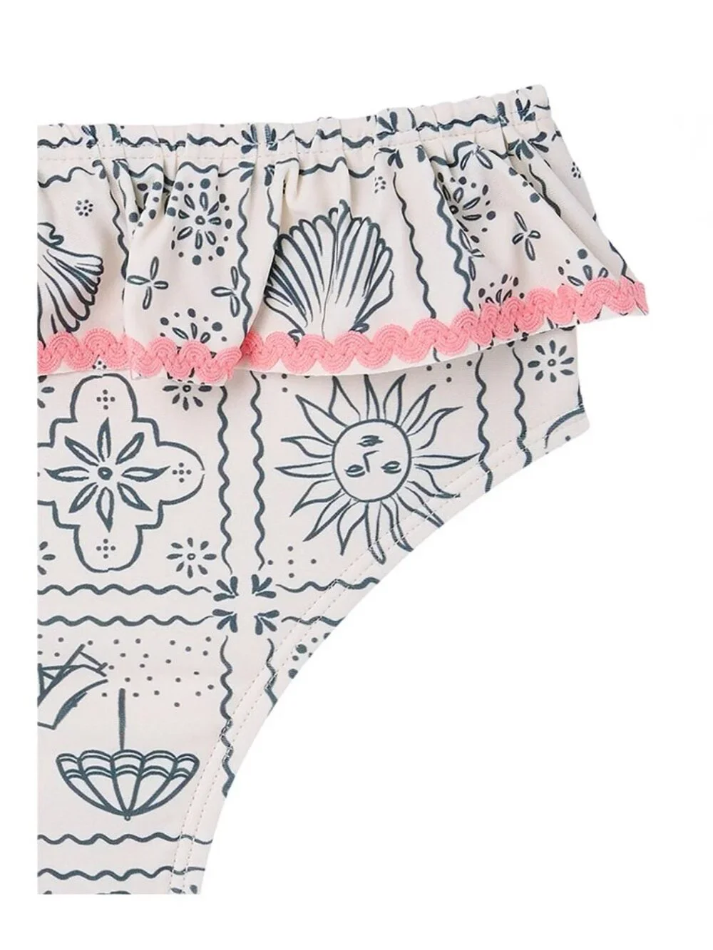 NWT - Modern Moments by Gerber Girl 2 Pc Pink Ric Rac Tankini Set - 18M and 4T